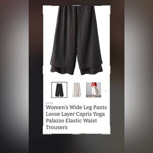 Women's Wide Leg Pants Loose Layer Capris Yoga
Palazzo Elastic Waist
NWT 2XL